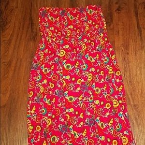 Women’s Hello Kitty tube top hi lo maxi dress
